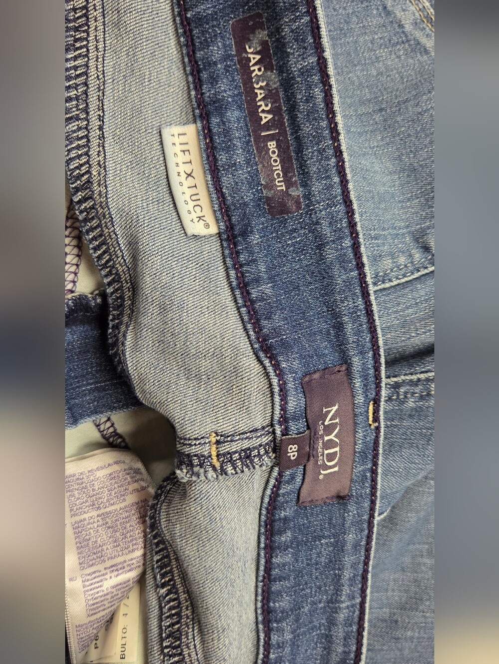 Nydj Barbara Boot Classic Women's Blue Denim Jeans 8p - Picture 2 of 8